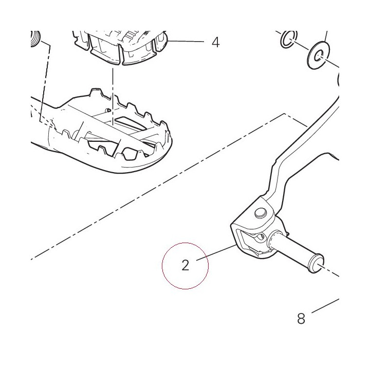 Gearchange control lever 1900 45623541BA