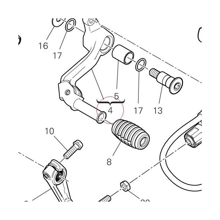 Gearchange lever 45623572AA