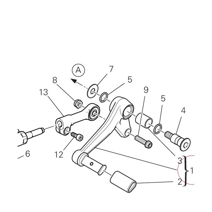 Gearchange lever 456P2611AA