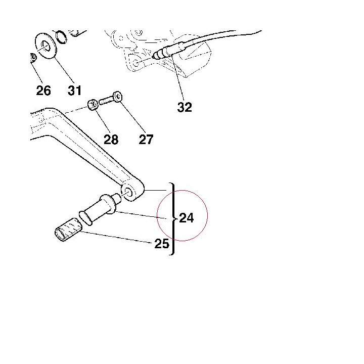 Pedal, brake 45720221A