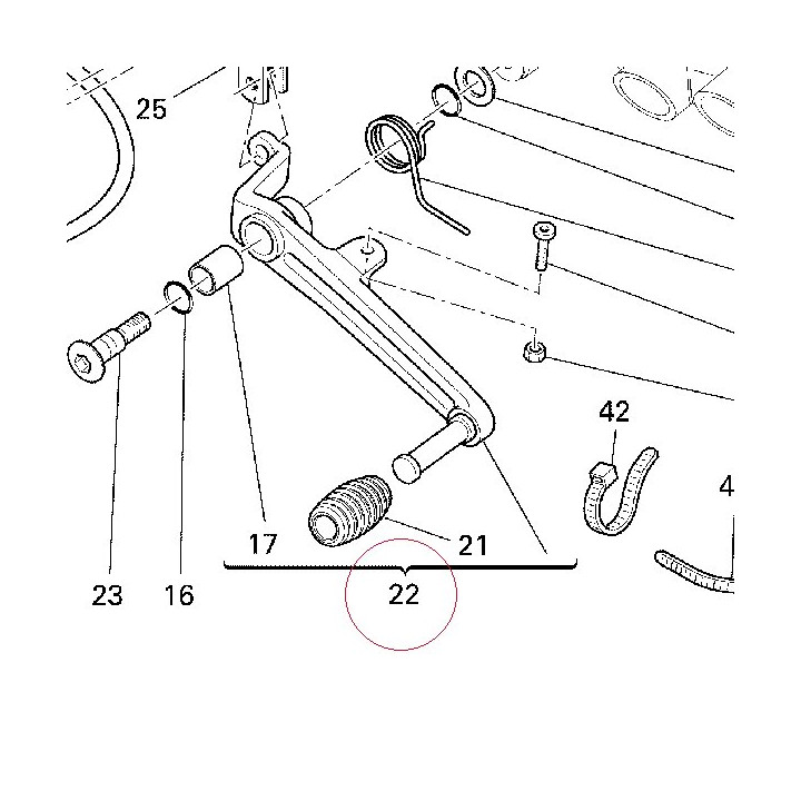 Pedal, brake 45720411A