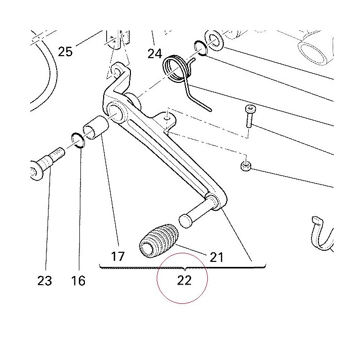 Pedal, brake 45720431B