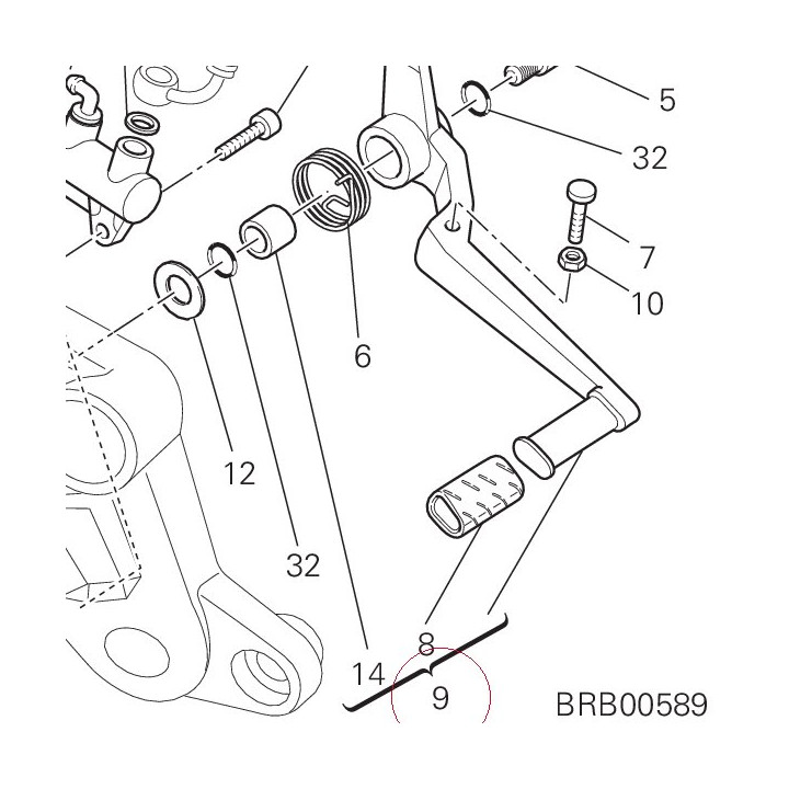 Pedal, brake 45720461A
