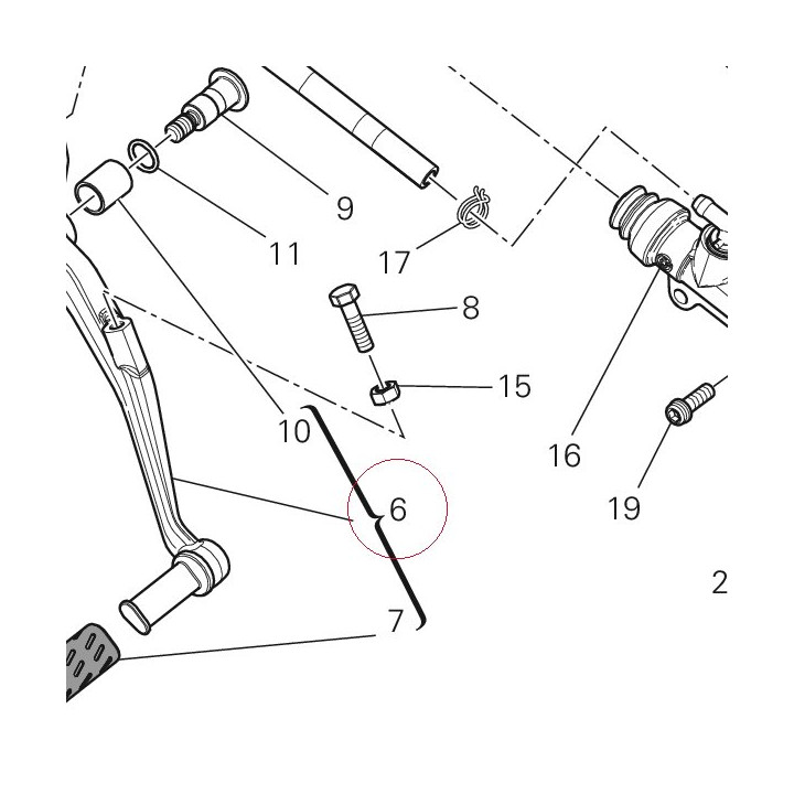 Rear brake lever 45720511A