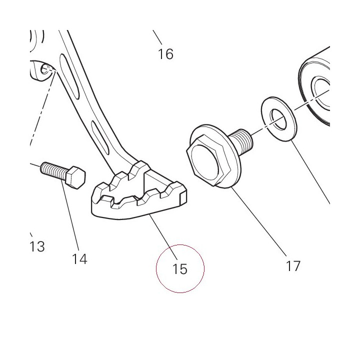 Brake control lever 45720951AA