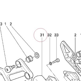 Guard, footrest right 46010382B