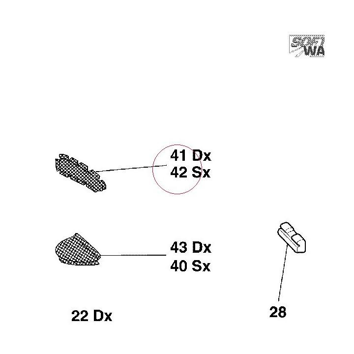 Protection, left 46010541A