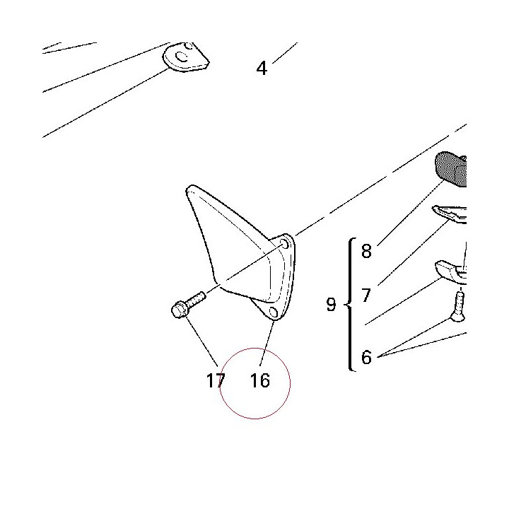 Guard front step right 46010631A