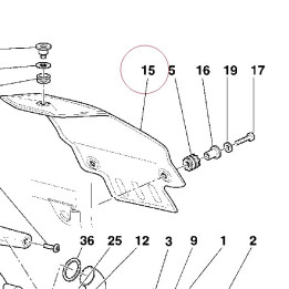 Protector, heat rear cowling 46011121A