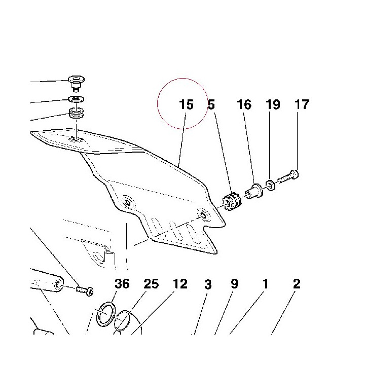 Protector, heat rear cowling 46011121A