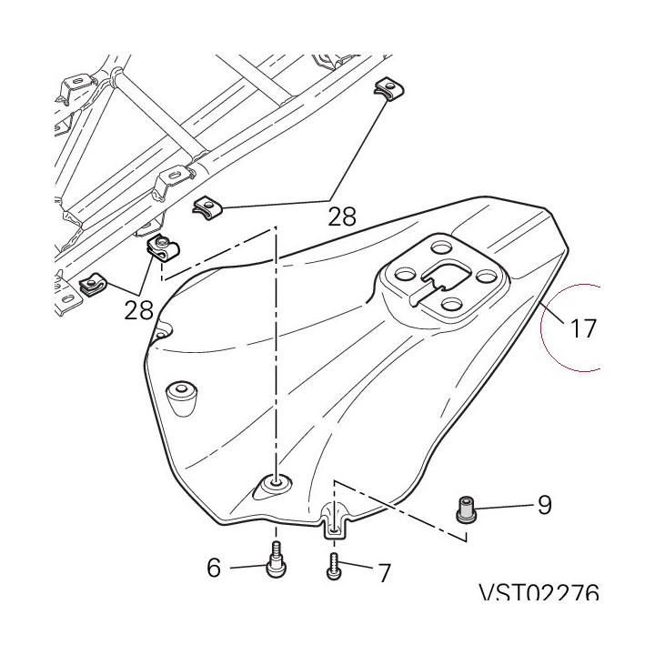 Protector, heat rear cowling 46012461A