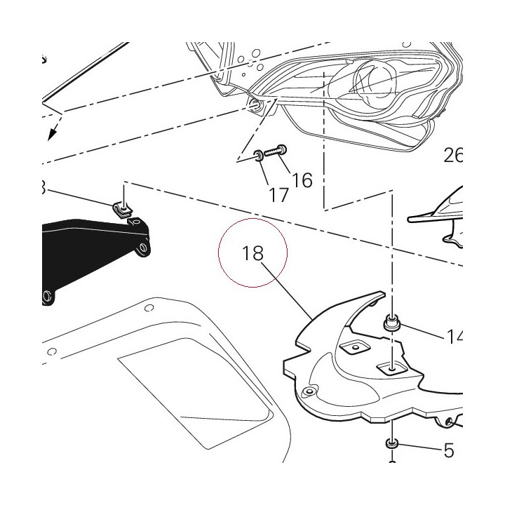 Front fairing lower plate 46012471A