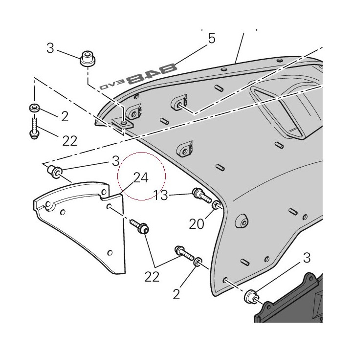 Right bulkhead 46012481A