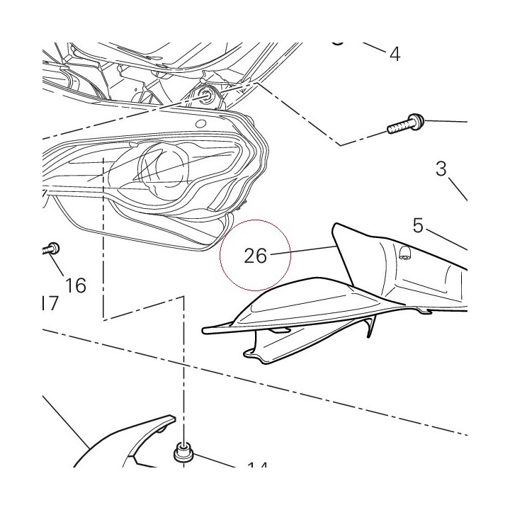 Cowling, inner, left 46012542A