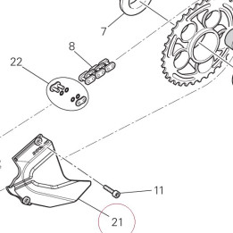 Chain pinion cover 46012551A