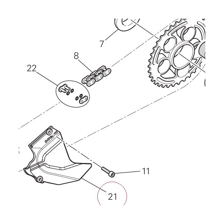 Chain pinion cover 46012551A