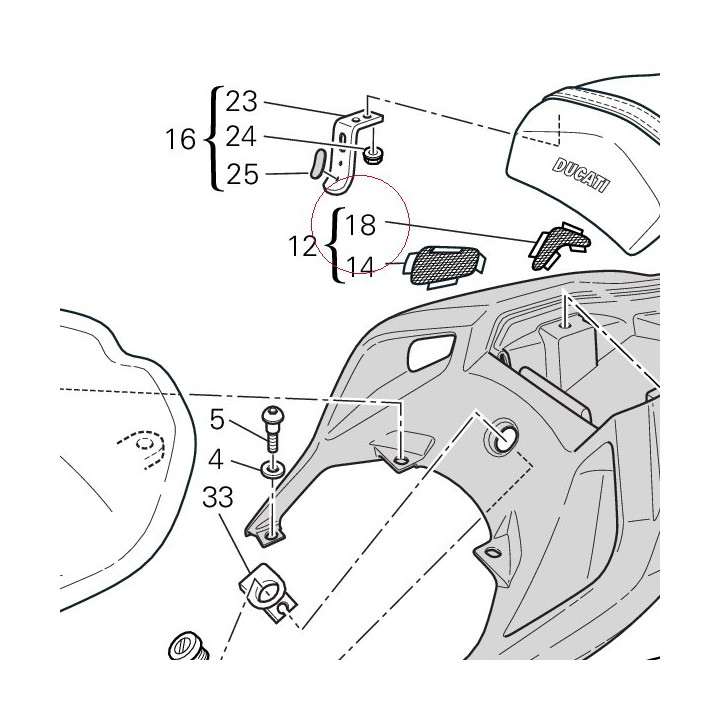 Net rear right 46012622A