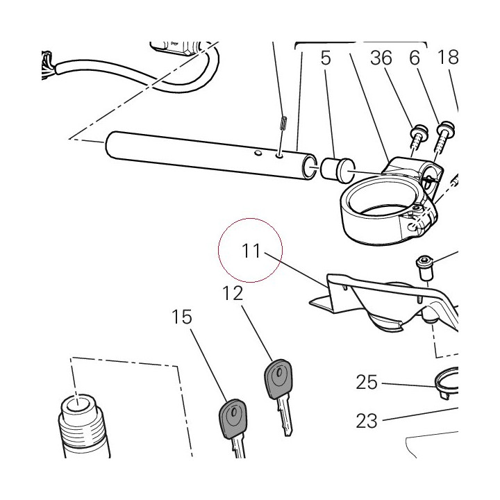 Cover, ignition switch 46012631A