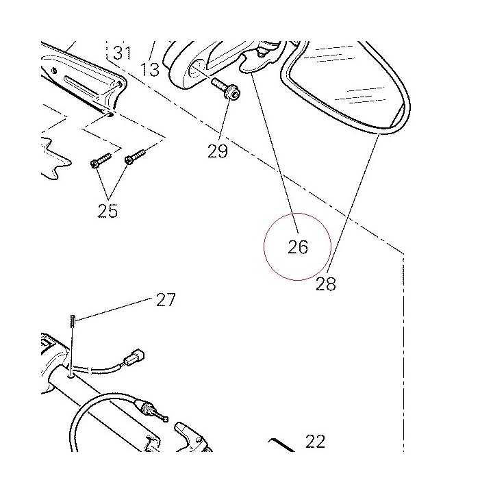 Guard, knuckle, right 46012701C