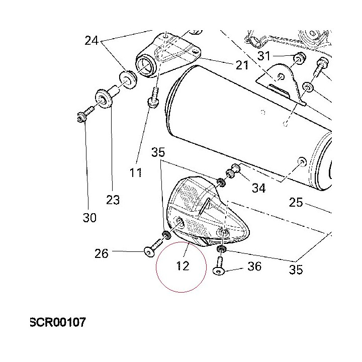 Heat guard right carbon 46013223C