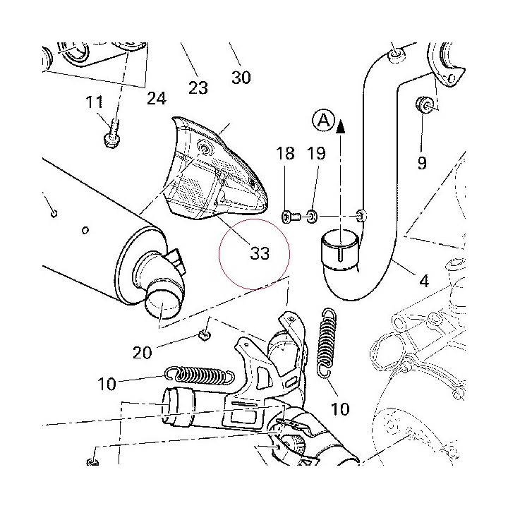 Heat guard left carbon 46013233C