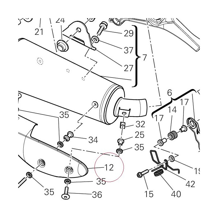 Cover, exhaust pipe right 46014091A