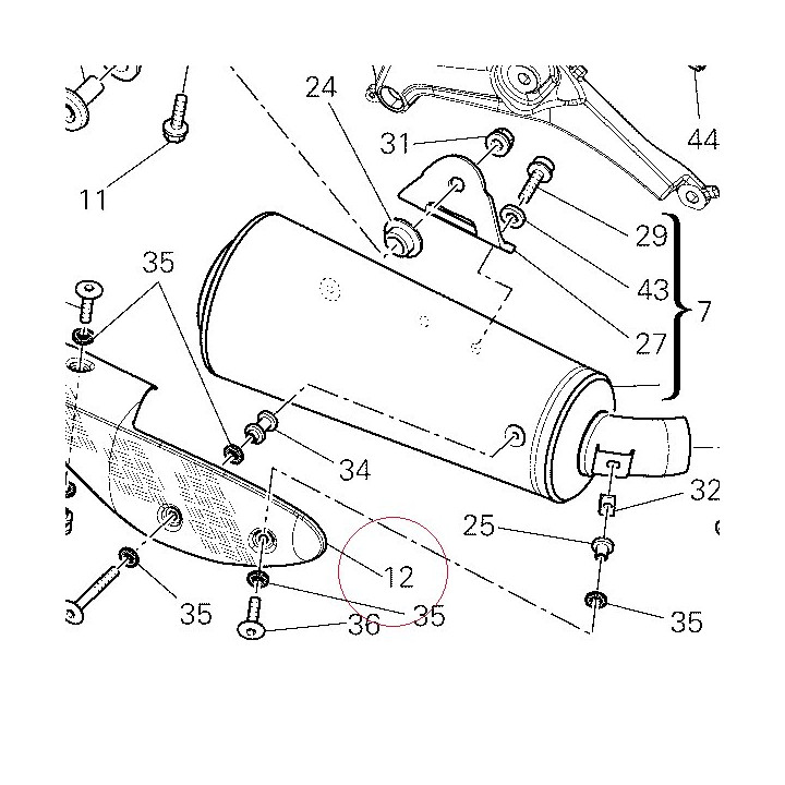 Heat guard carbon long right 46014091C
