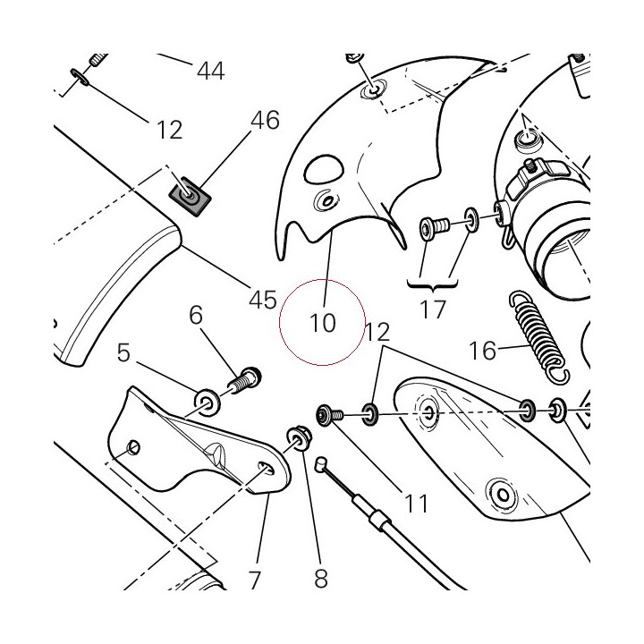 Heat guard upper vertical 46014361C
