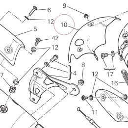 Heat guard upper vertical 46014361D