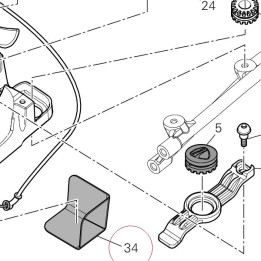 Battery mount heat guard 46014421A