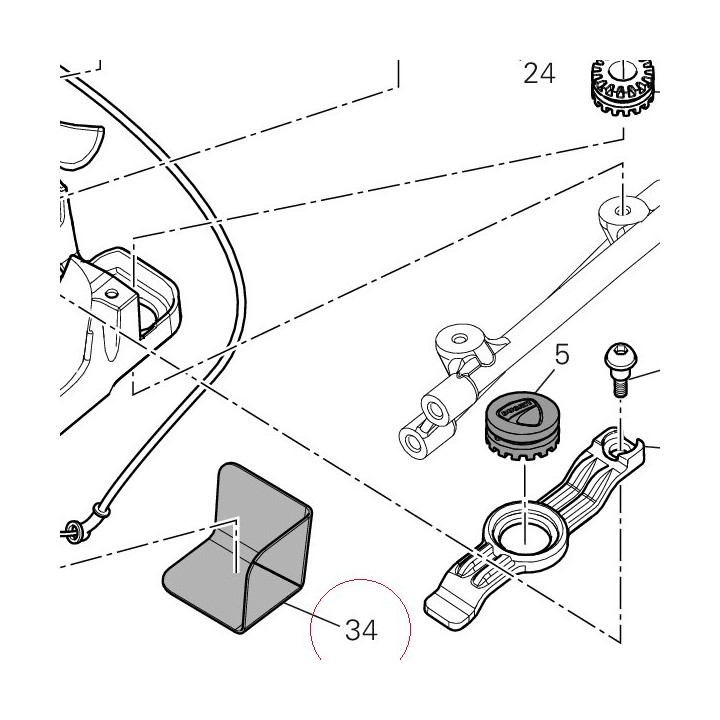 Battery mount heat guard 46014421A