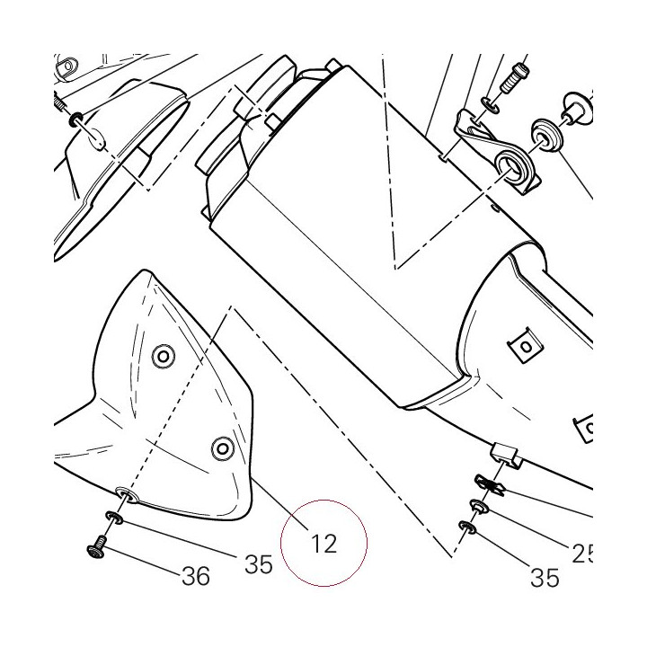 Heat guard rear 46014431B