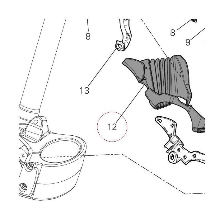 Mudguard, front 46014881A