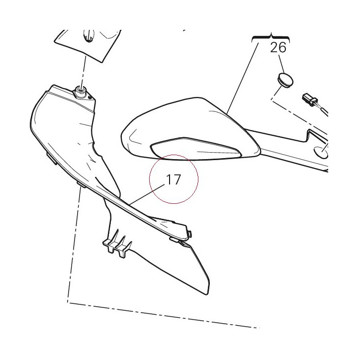 Right cover 46014952C