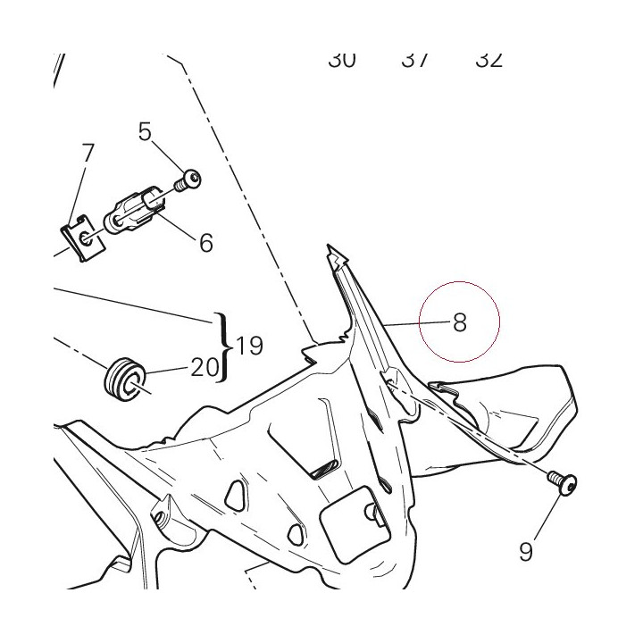 Cover, meter 46016102A