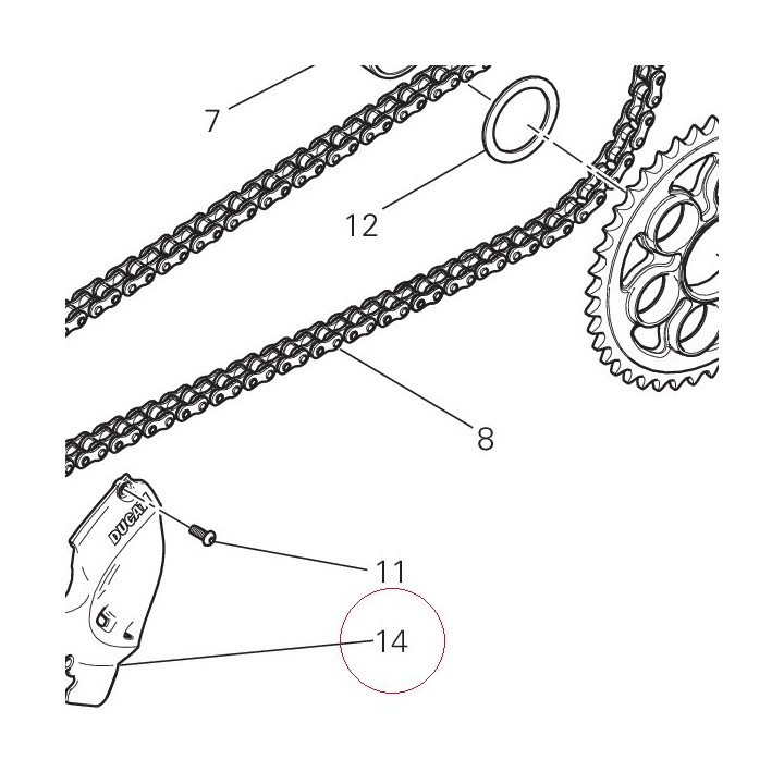 Chain pinion cover 46016351A