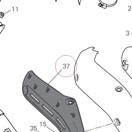 Heat guard upper vertical 46016971AA