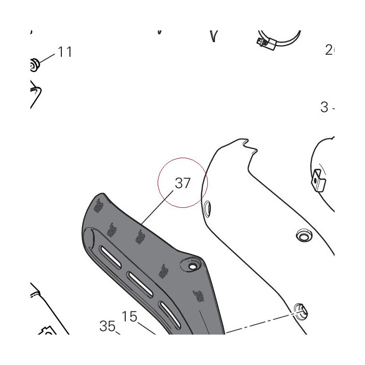 Heat guard upper vertical 46016971AA
