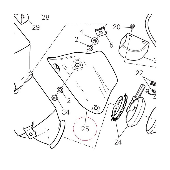 Heat guard rear 4601A131AA