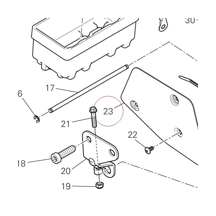 Battery mount heat guard 4601A611B
