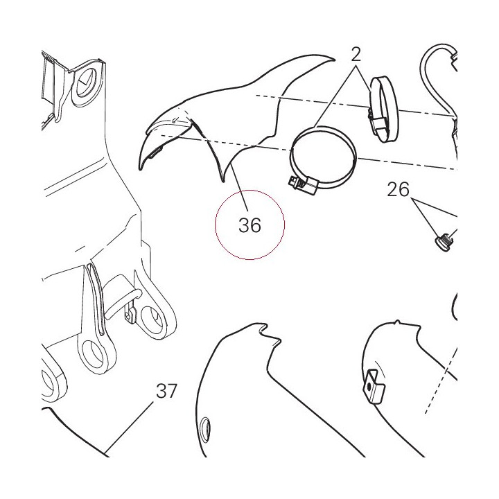 Heat guard rear 4601B274A