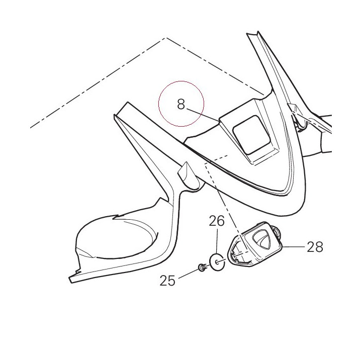Cover, meter 4601D031A