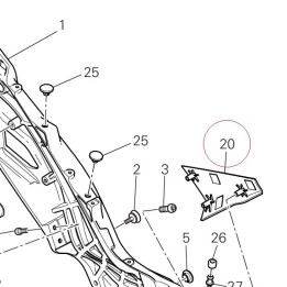 Heat guard left 4601D072A