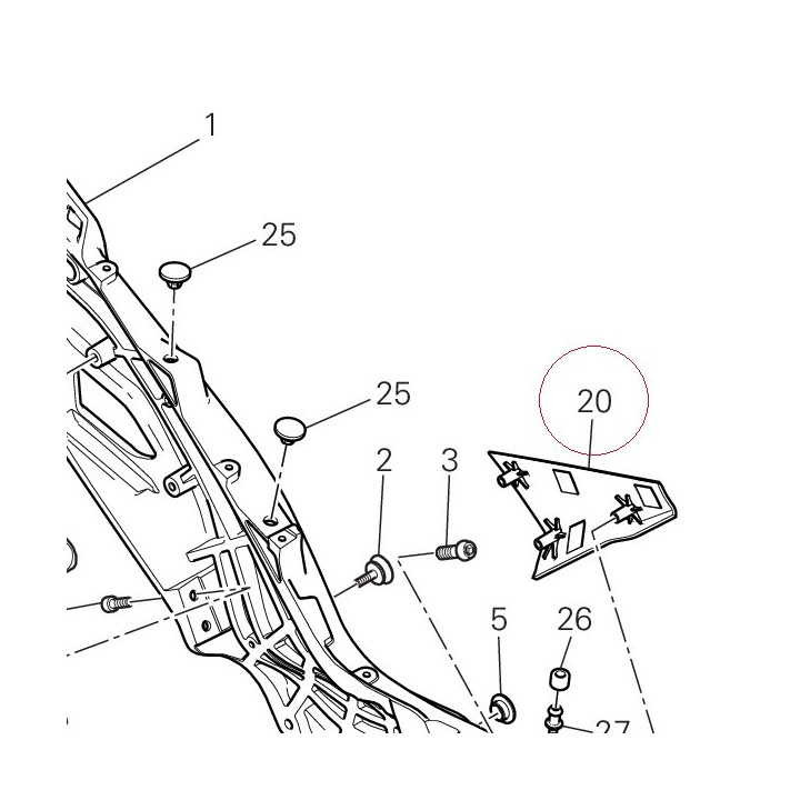 Heat guard left 4601D072A