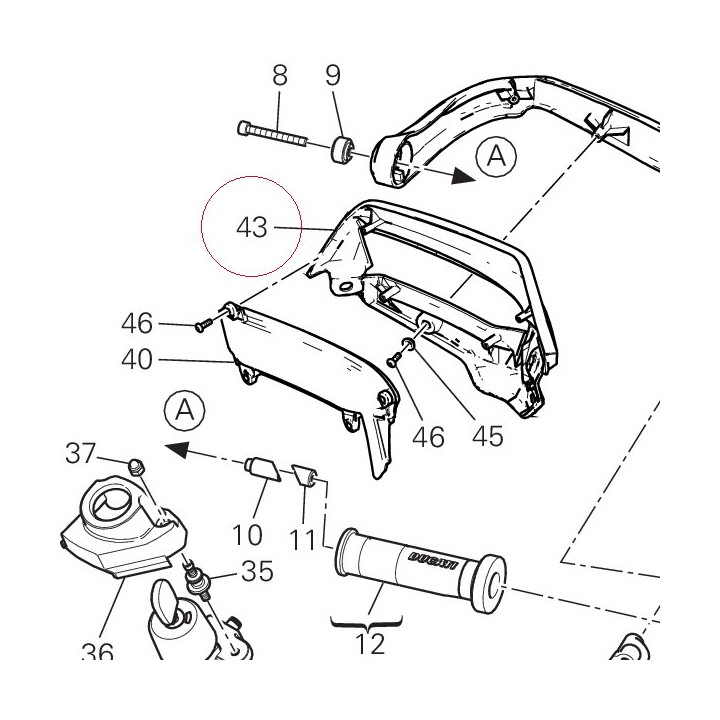 Guard, knuckle, left 4601D412A