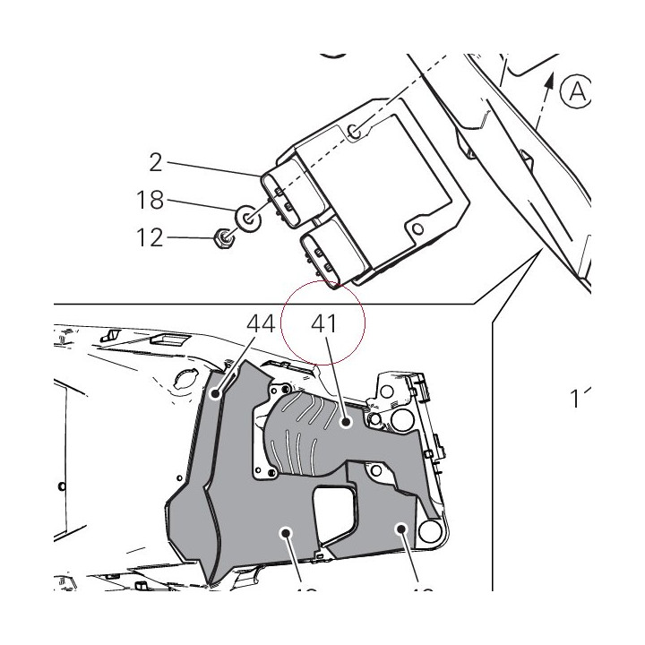 Battery mount heat guard 4601D451A
