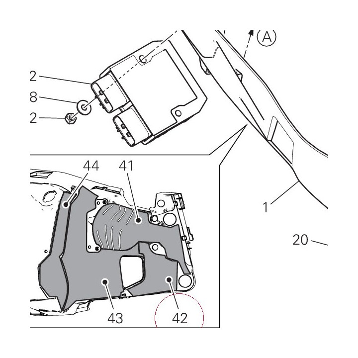 Battery mount heat guard 4601D461A
