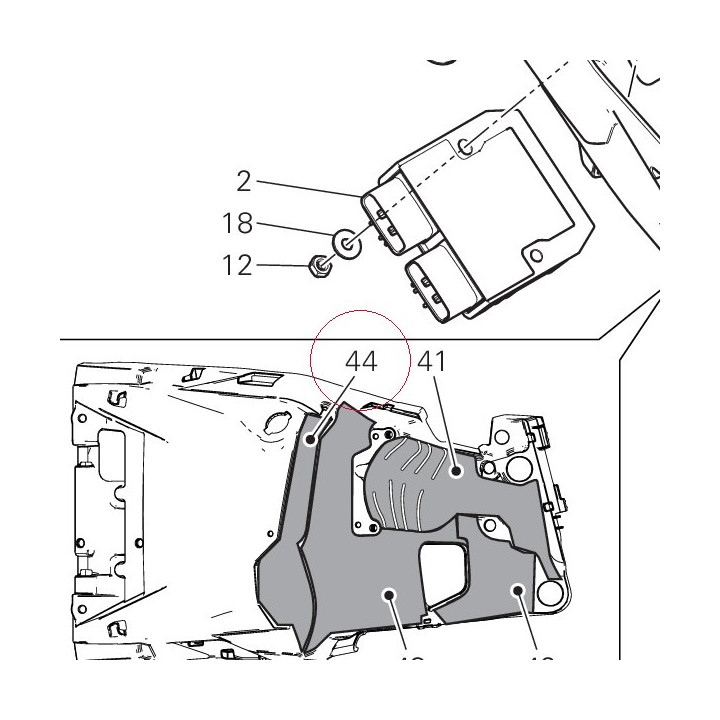 Battery mount heat guard 4601D471A