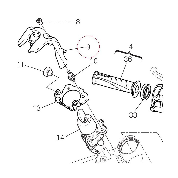 Cover, ignition switch 4601E221A