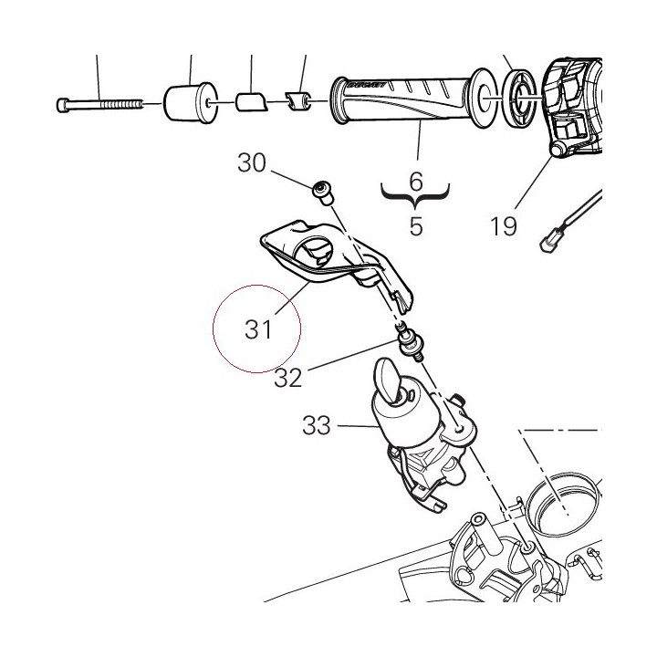Cover, ignition switch 4601E262A